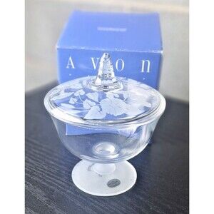 Vintage Avon Crystal Covered Candy Dish